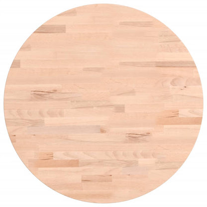 vidaXL Table Top Ø50x4 cm Round Solid Wood Beech 2