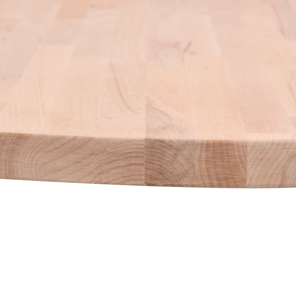 vidaXL Table Top Ø50x4 cm Round Solid Wood Beech 3