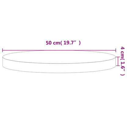 vidaXL Table Top Ø50x4 cm Round Solid Wood Beech 4