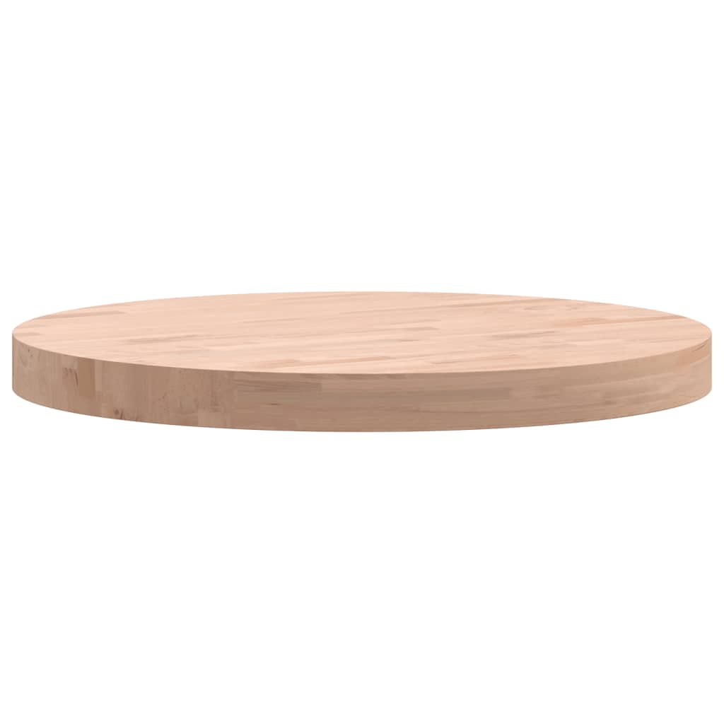 vidaXL Table Top Ø50x4 cm Round Solid Wood Beech 5