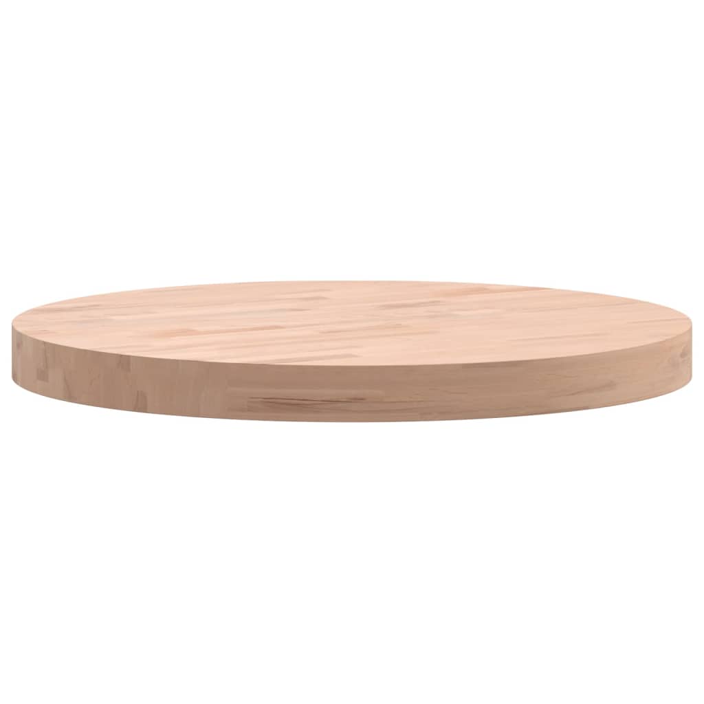 vidaXL Table Top Ø50x4 cm Round Solid Wood Beech 6