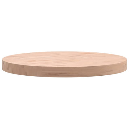 vidaXL Table Top Ø50x4 cm Round Solid Wood Beech 6