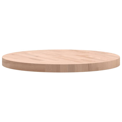 vidaXL Table Top Ø60x4 cm Round Solid Wood Beech 6