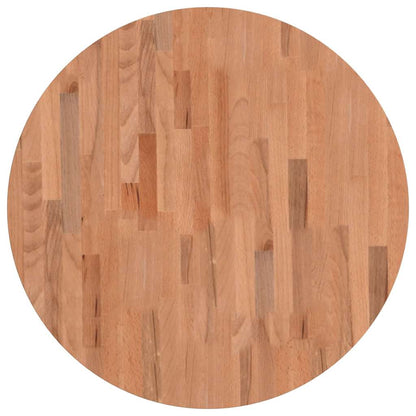 vidaXL Table Top Ø70x2.5 cm Round Solid Wood Beech 3