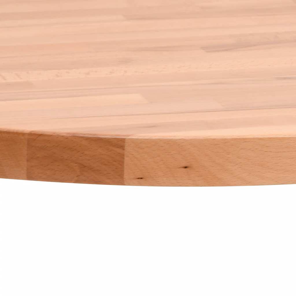 vidaXL Table Top Ø70x2.5 cm Round Solid Wood Beech 4