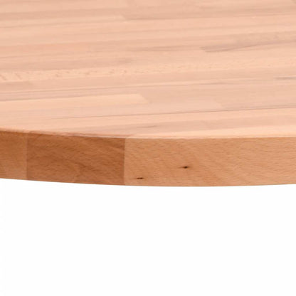 vidaXL Table Top Ø70x2.5 cm Round Solid Wood Beech 4