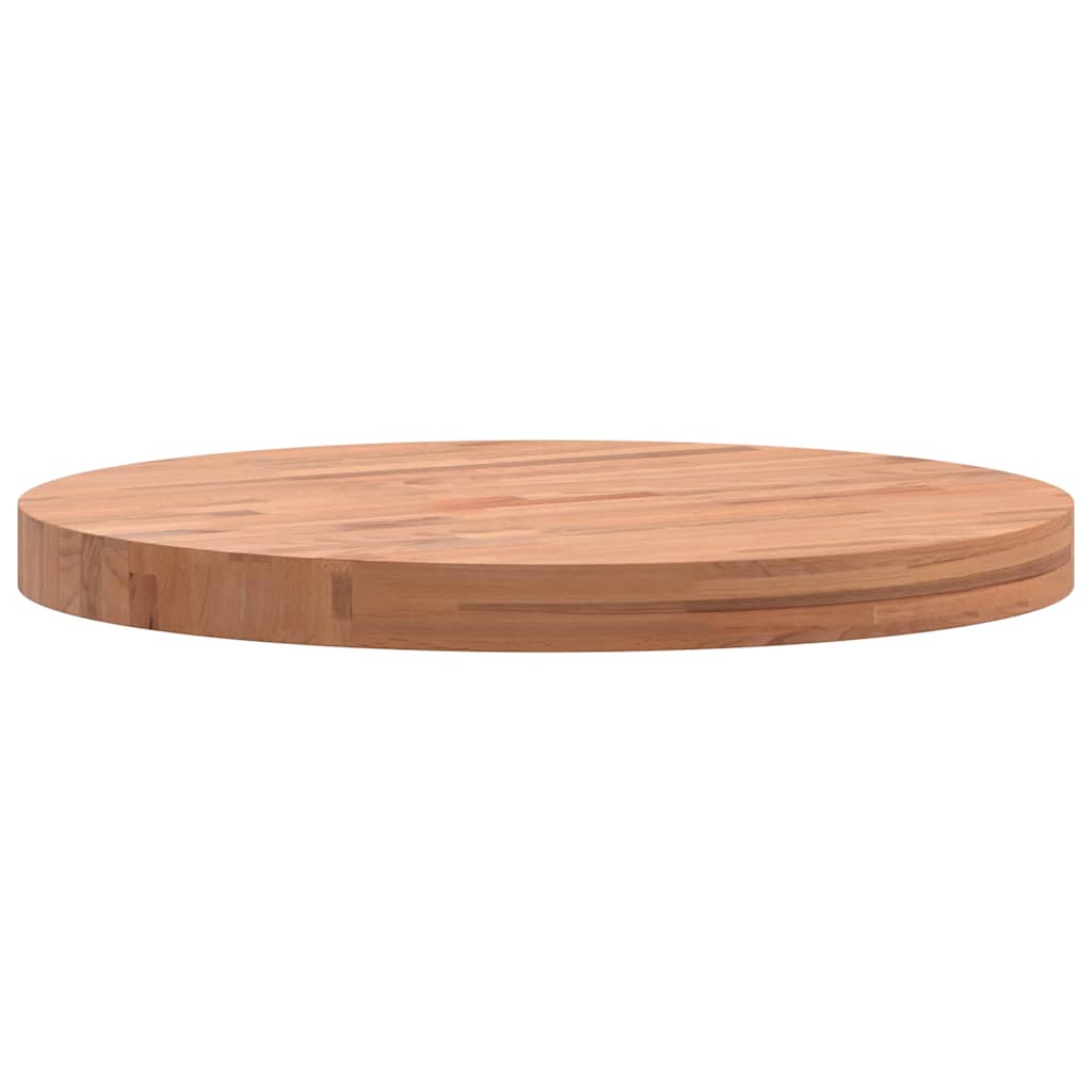 vidaXL Table Top Ø50x4 cm Round Solid Wood Beech 2