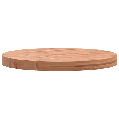 vidaXL Table Top Ø50x4 cm Round Solid Wood Beech 2