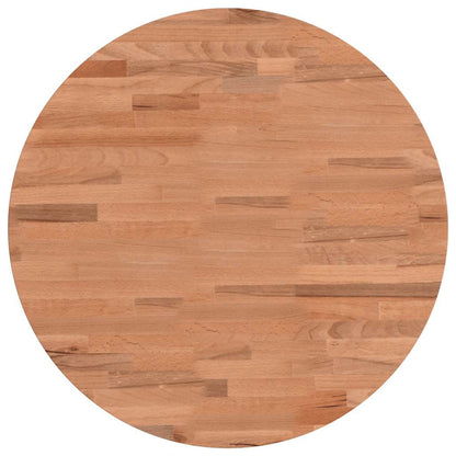vidaXL Table Top Ø50x4 cm Round Solid Wood Beech 3