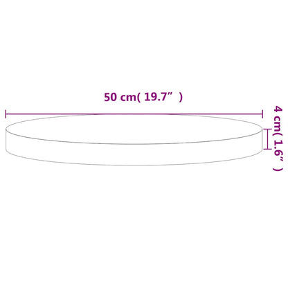 vidaXL Table Top Ø50x4 cm Round Solid Wood Beech 5