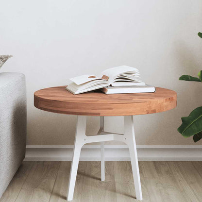 vidaXL Table Top Ø50x4 cm Round Solid Wood Beech 1