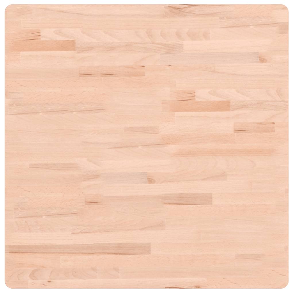 vidaXL Table Top 70x70x2.5 cm Square Solid Wood Beech 2