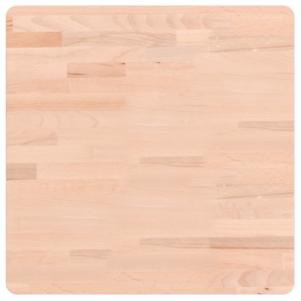 vidaXL Table Top 50x50x4 cm Square Solid Wood Beech 2