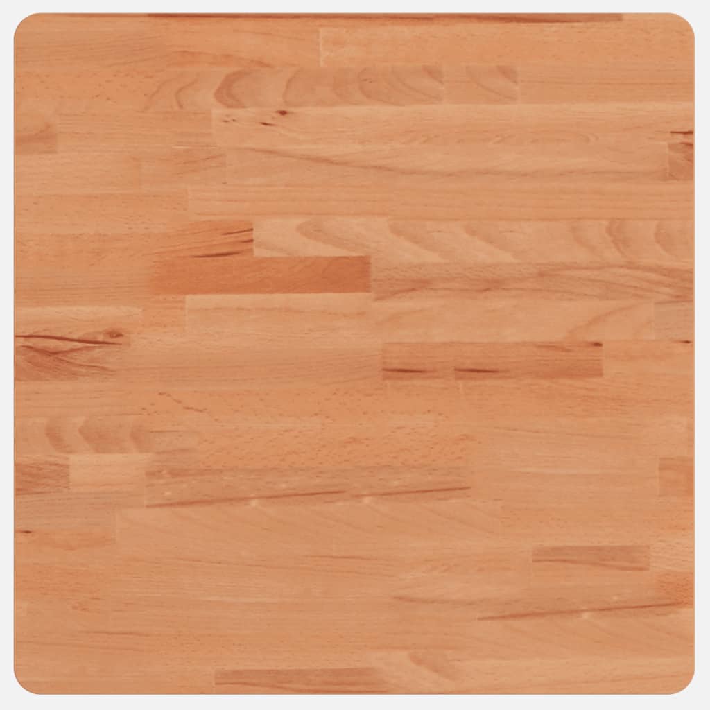 vidaXL Table Top 50x50x4 cm Square Solid Wood Beech 2