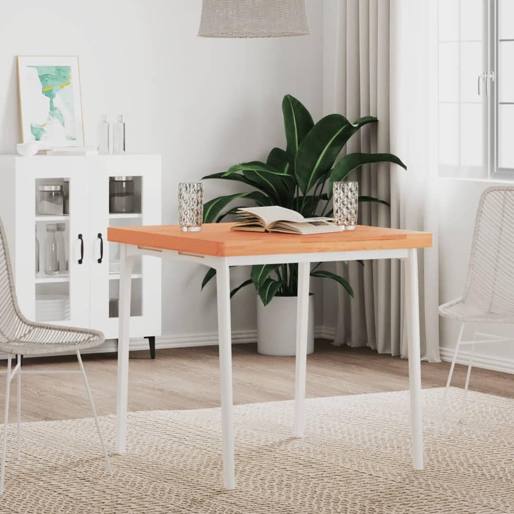 Table Top Square Solid Wood Beech Brown 60 x 60 x 4 cm – 90 x 90 x 4 cm 70 x 70 x 4 cm
