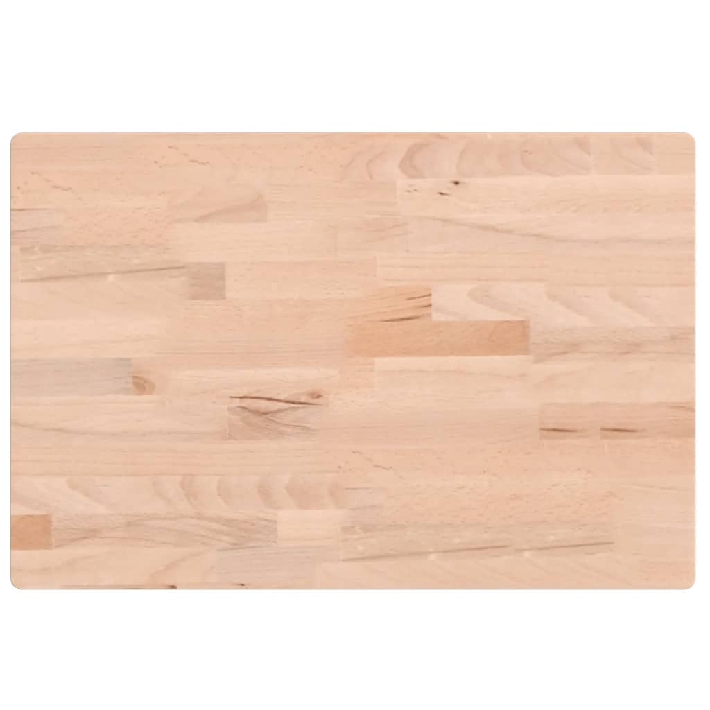 vidaXL Bathroom Countertop 60x40x4 cm Solid Wood Beech 2