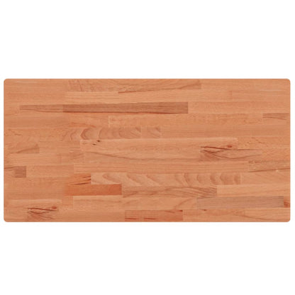 vidaXL Bathroom Countertop 100x50x1.5 cm Solid Wood Beech 2