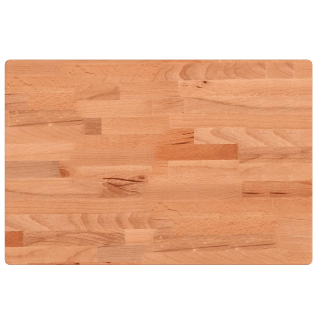 vidaXL Bathroom Countertop 80x40x4 cm Solid Wood Beech 2