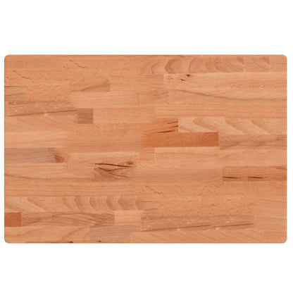 vidaXL Bathroom Countertop 60x40x4 cm Solid Wood Beech 2