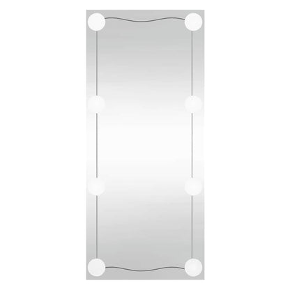 vidaXL Wall Mirror with LED Lights 40x80 cm Glass Rectangle 2