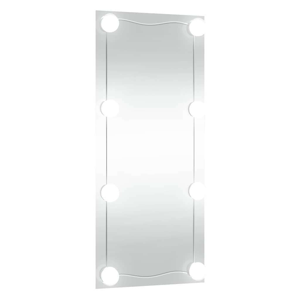 vidaXL Wall Mirror with LED Lights 40x80 cm Glass Rectangle 4