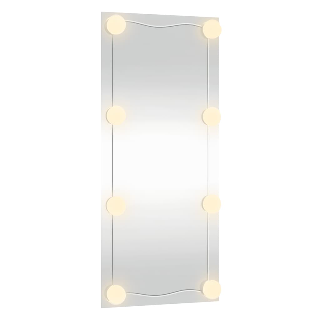 vidaXL Wall Mirror with LED Lights 40x80 cm Glass Rectangle 5