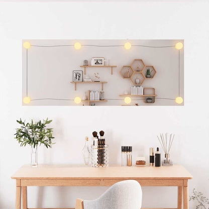 vidaXL Wall Mirror with LED Lights 40x100 cm Glass Rectangle 3