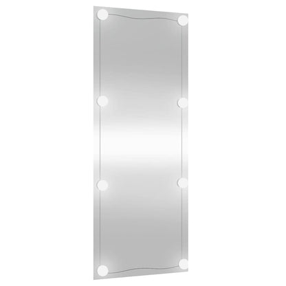 vidaXL Wall Mirror with LED Lights 40x100 cm Glass Rectangle 4