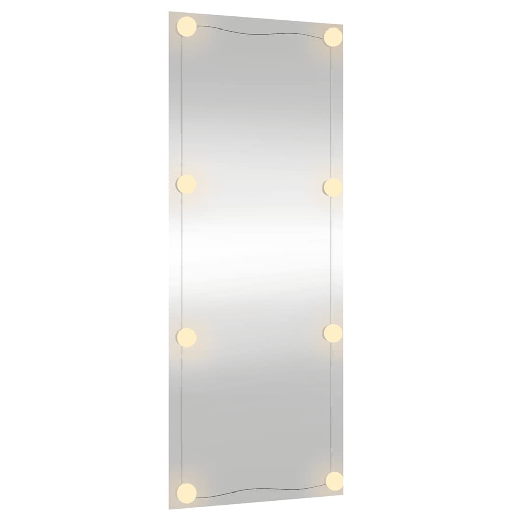 vidaXL Wall Mirror with LED Lights 40x100 cm Glass Rectangle 5