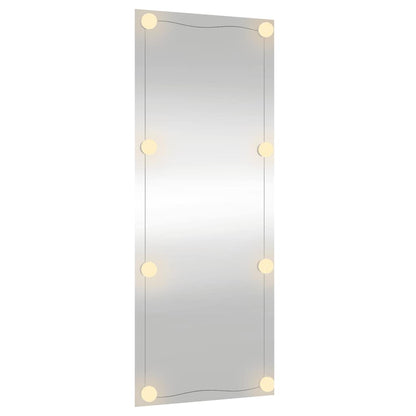 vidaXL Wall Mirror with LED Lights 40x100 cm Glass Rectangle 5