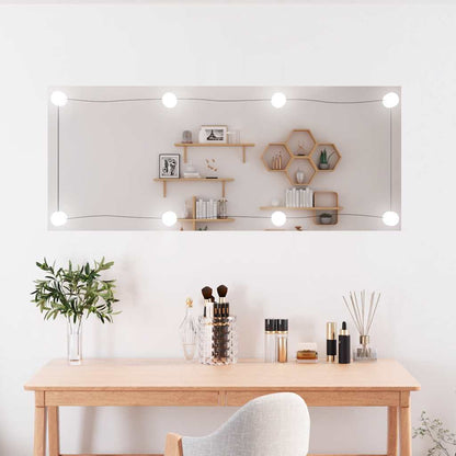 vidaXL Wall Mirror with LED Lights 40x100 cm Glass Rectangle 1