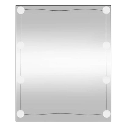 Wall Mirror with LED Lights Glass Rectangle With leds 50 x 60 cm