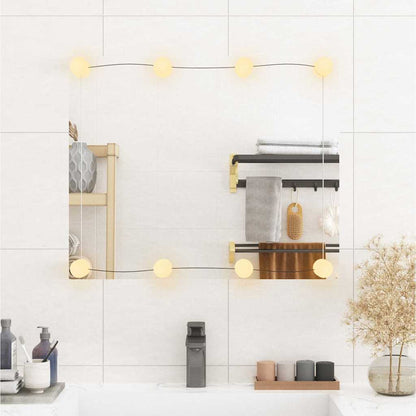 Wall Mirror with LED Lights Glass Rectangle With leds 50 x 60 cm