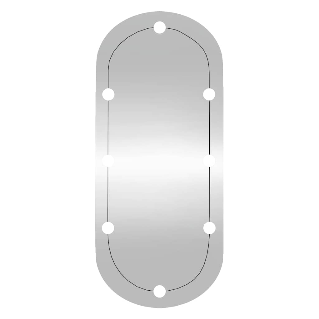 vidaXL Wall Mirror with LED Lights 45x100 cm Glass Oval 5