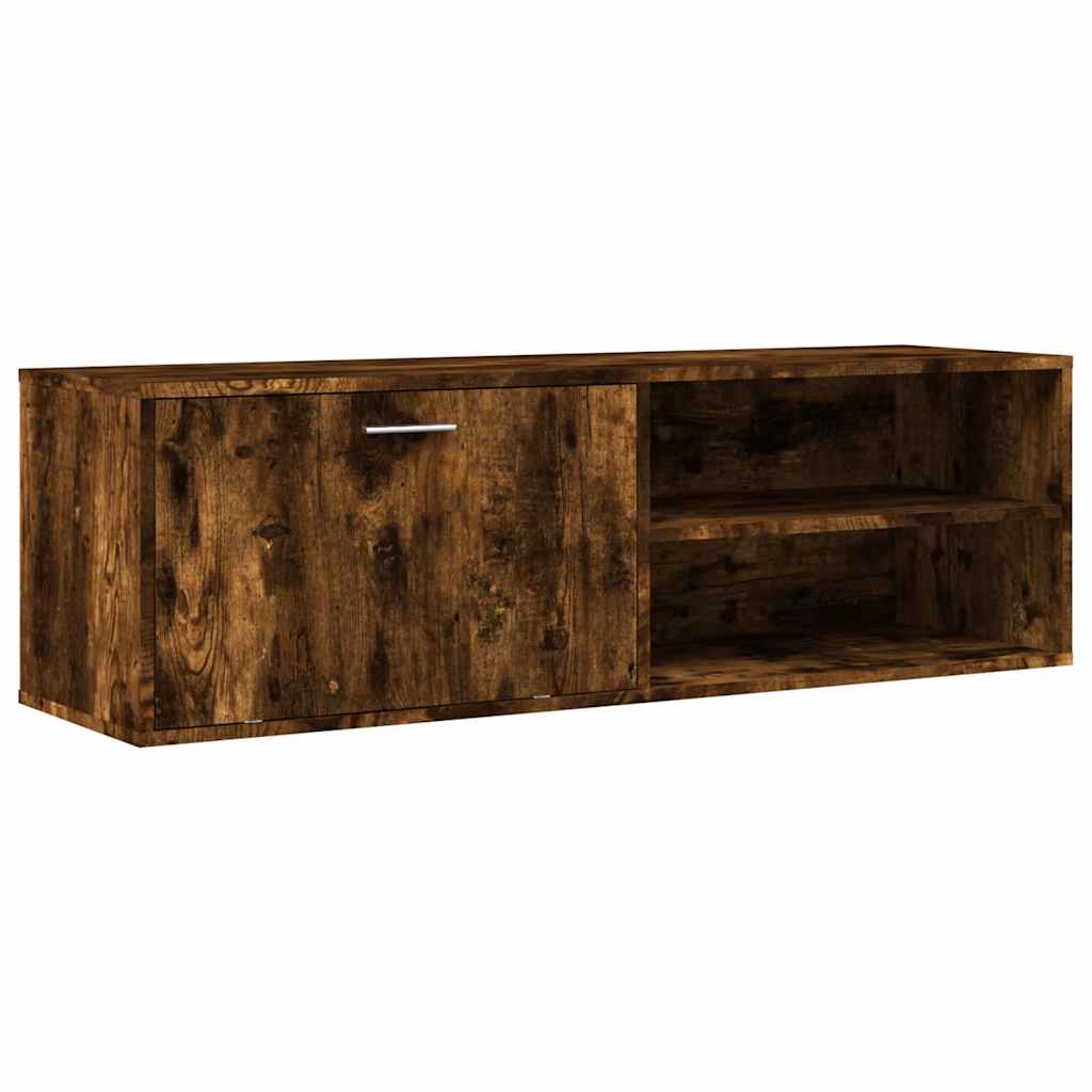 vidaXL TV Cabinet Smoked Oak 120x34x37 cm Engineered Wood 2