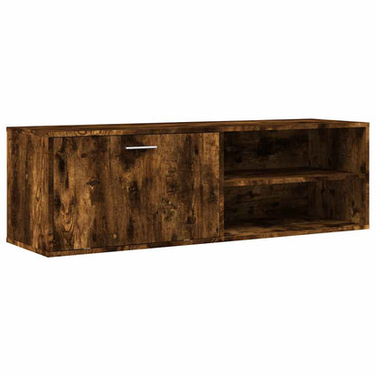 vidaXL TV Cabinet Smoked Oak 120x34x37 cm Engineered Wood 2