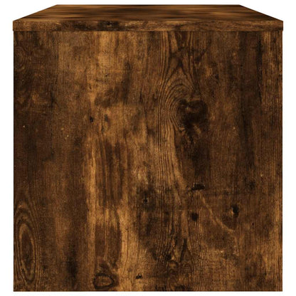 vidaXL TV Cabinet Smoked Oak 120x34x37 cm Engineered Wood 5