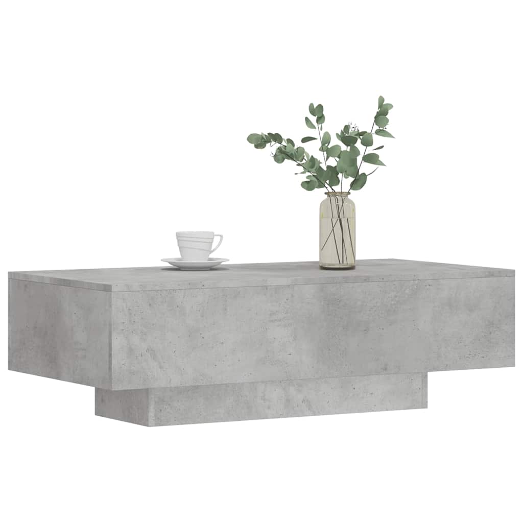 vidaXL Coffee Table Concrete Grey 100x49.5x31 cm Engineered Wood 3