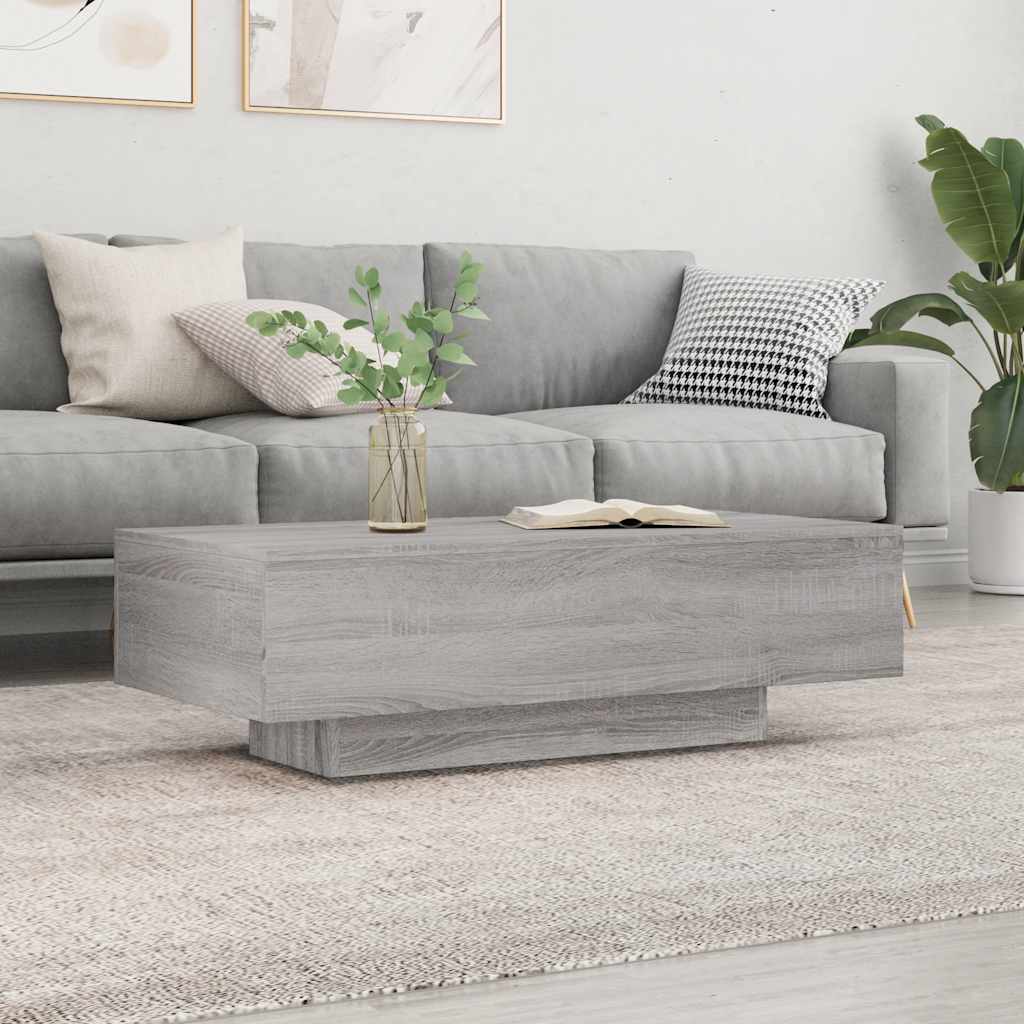 vidaXL Coffee Table Grey Sonoma 100x49.5x31 cm Engineered Wood 1