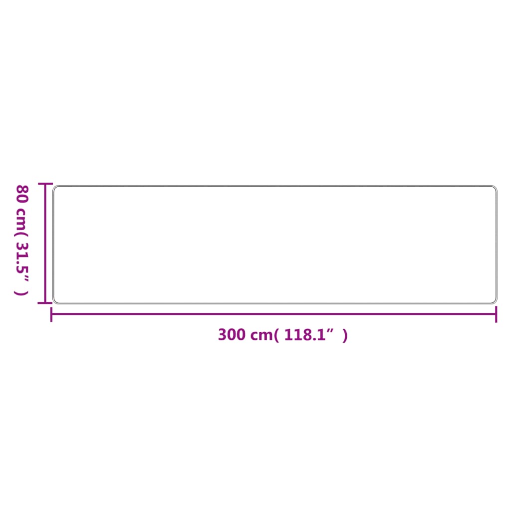 vidaXL Carpet Runner Sisal Look Platina 80x300 cm 6