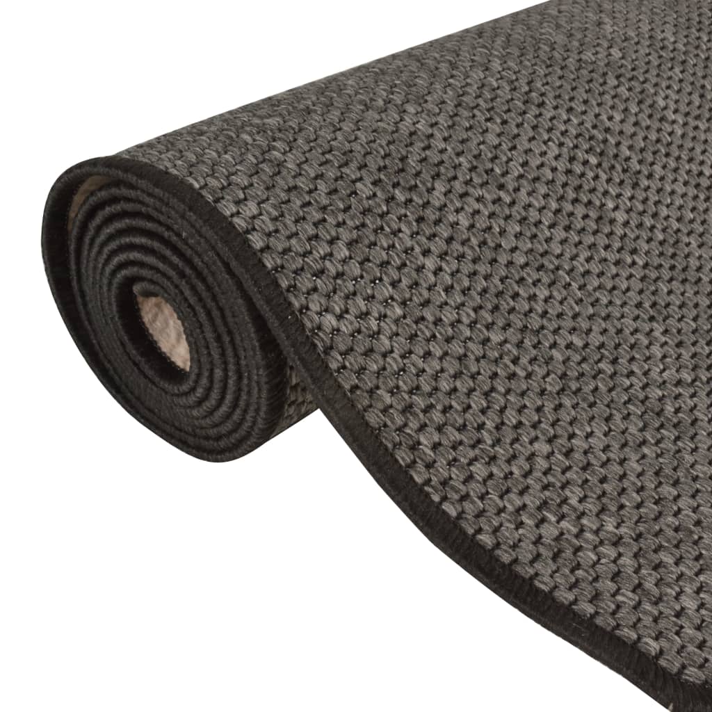 vidaXL Carpet Runner Sisal Look Anthracite 50x300 cm 5