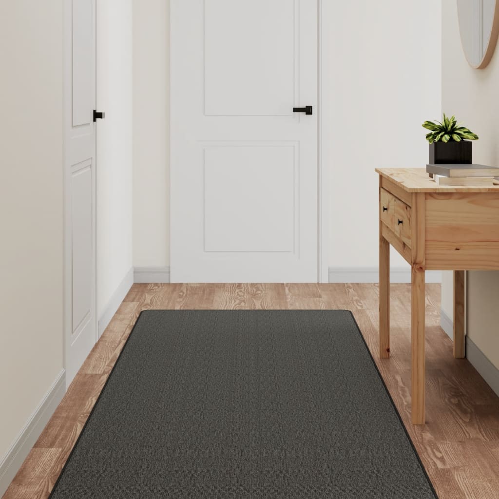 vidaXL Carpet Runner Sisal Look Anthracite 80x250 cm 1