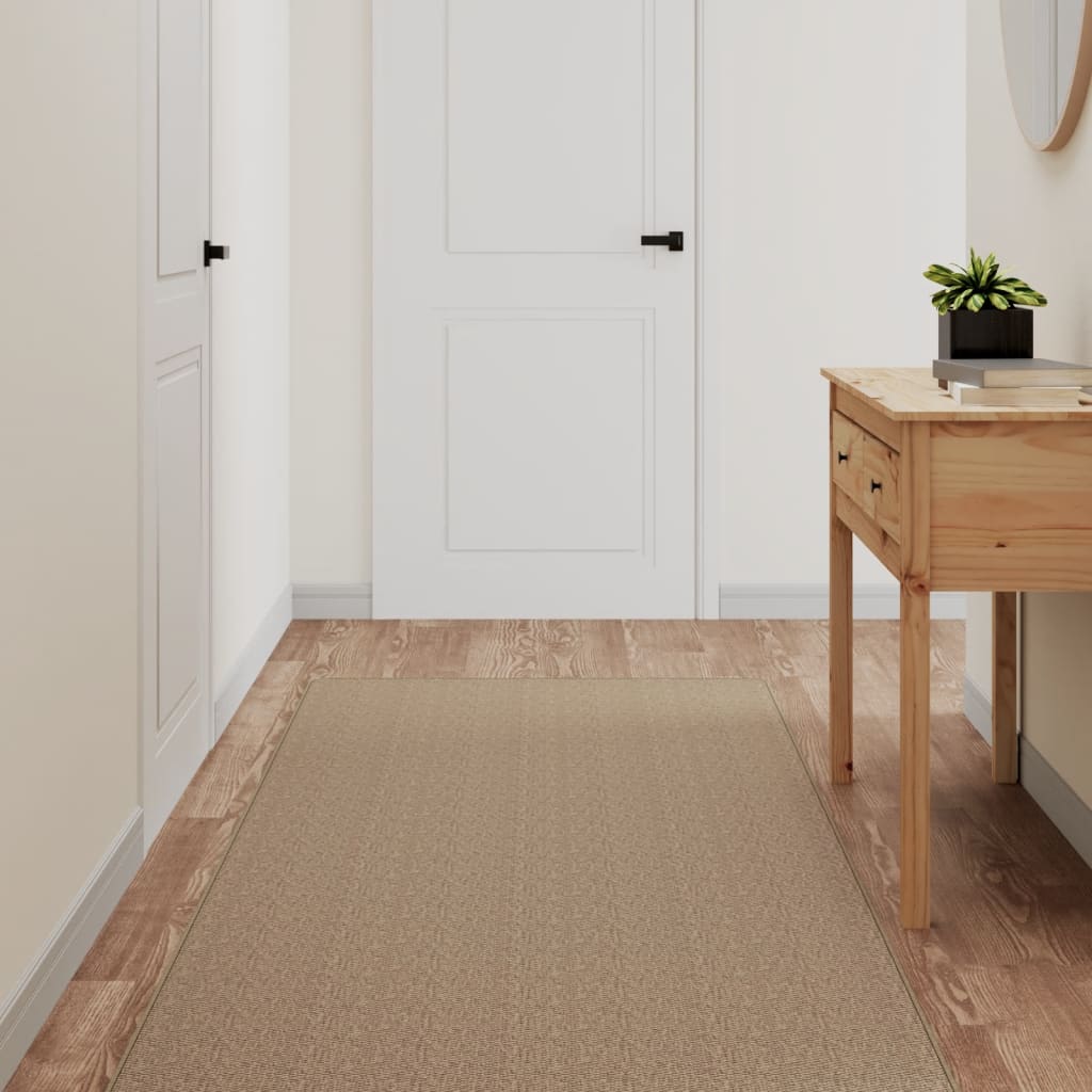 Carpet Runner Sisal Look Width 80 cm Sand 200 cm