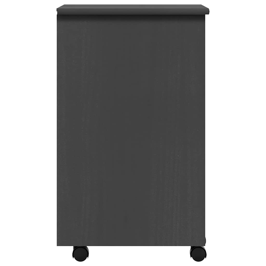vidaXL Rolling Cabinet with Drawers MOSS Grey Solid Wood Pine 6