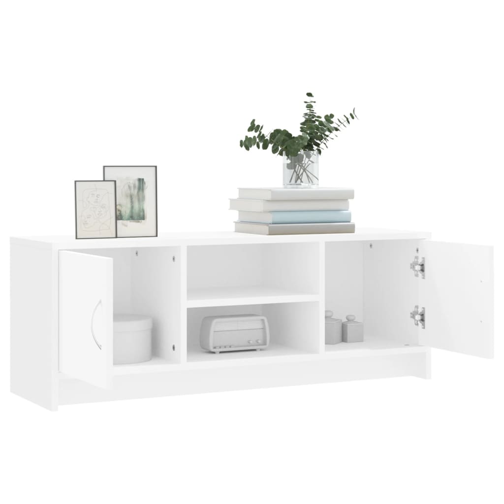 vidaXL TV Cabinet White 102x30x37.5 cm Engineered Wood 4