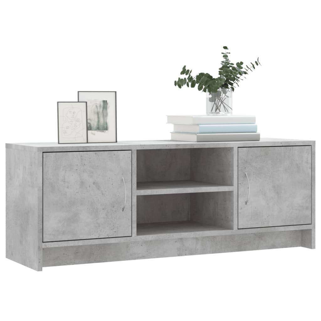 vidaXL TV Cabinet Concrete Grey 102x30x37.5 cm Engineered Wood 3