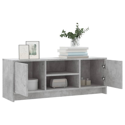 vidaXL TV Cabinet Concrete Grey 102x30x37.5 cm Engineered Wood 4