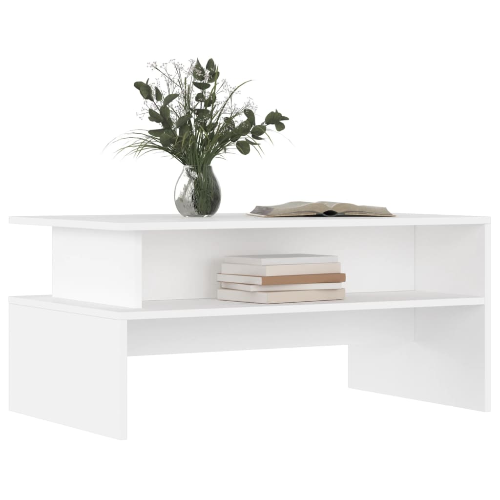 vidaXL Coffee Table White 90x55x42.5 cm Engineered Wood 3