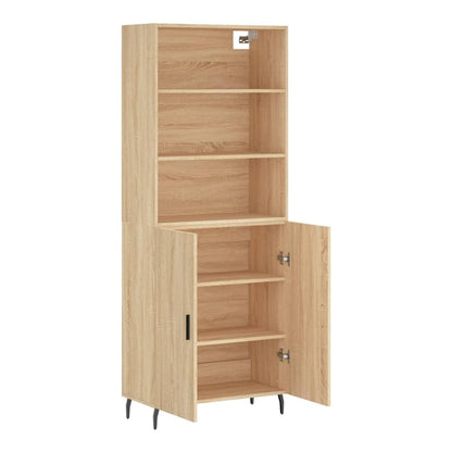 Highboard 69.5x34x180 cm Engineered Wood 2 Doors Sonoma oak