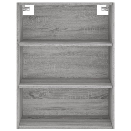 Highboard 69.5x34x180 cm Engineered Wood 1 Glass Door 3 Drawers Grey sonoma